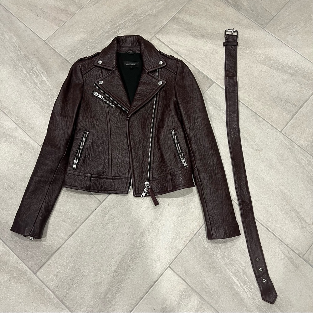 Aritzia Mackage Rumer Jacket Merlot Size XS - Picture 2 of 11